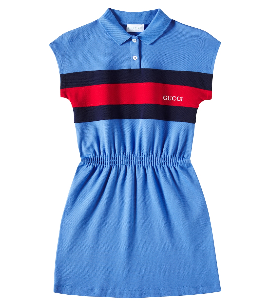 

Хлопковое платье с добавками Gucci Kids, Cobalt Stone/Mix