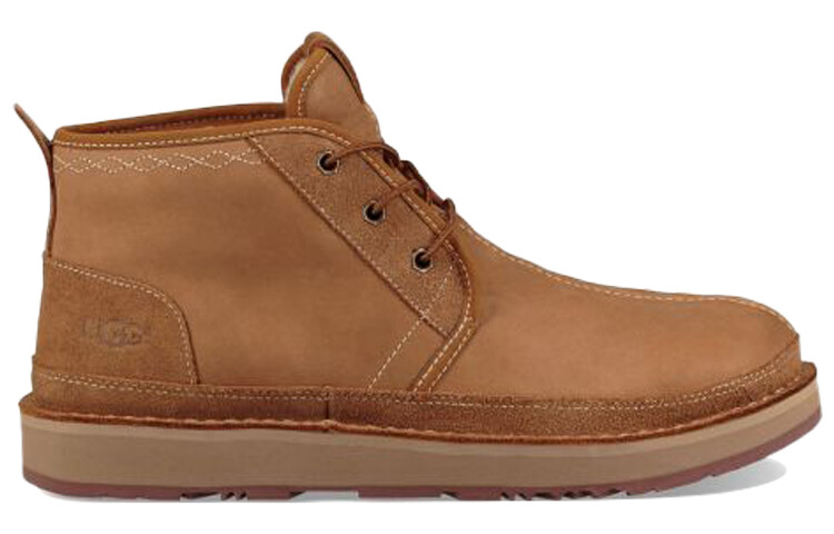 Зимние ботинки мужские Ugg на шнуровке, каштановый — фото 2