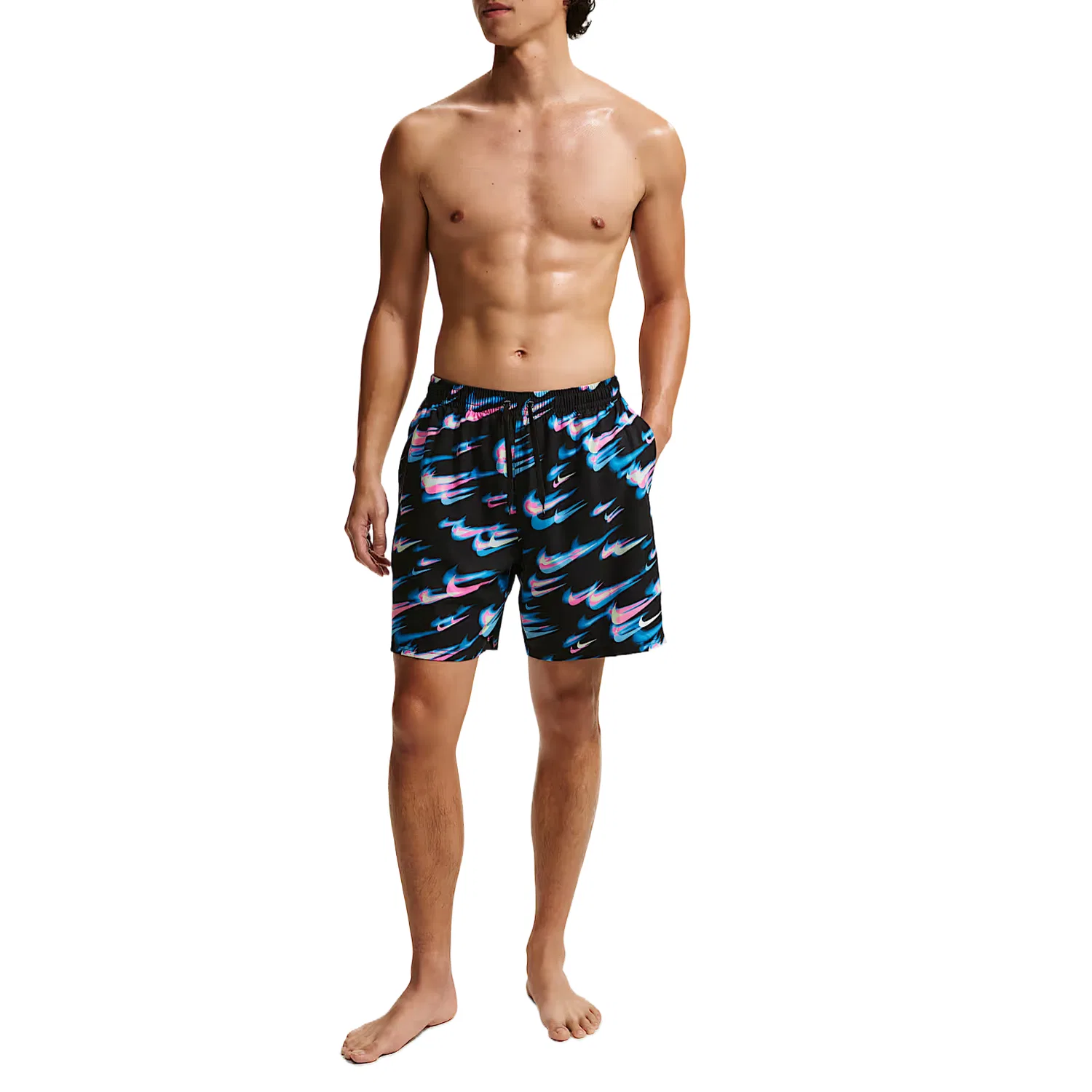 Плавки Nike Swim Breaker 7" с подкладкой, мультиколор/черный/белый