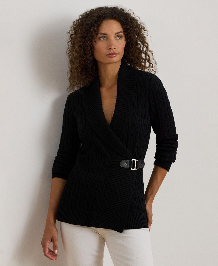 

Женский хлопковый свитер с пряжкой, размеры P/XS-3X Lauren Ralph Lauren, Polo Black