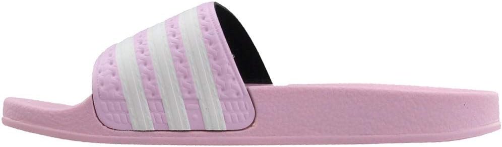 Шлепанцы adidas унисекс-детские Adilette, белый/розовый — фото 4