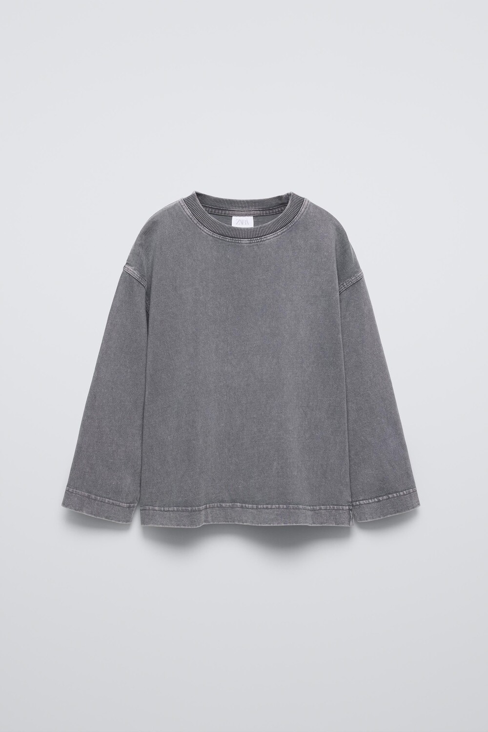

Толстовка с эффектом выцветания ZARA, серый