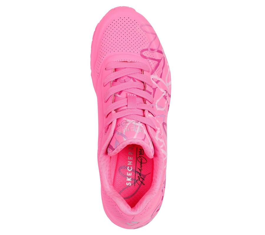 SKECHERS Женские кроссовки UNO SPREAD THE LOVE розовые — фото 2