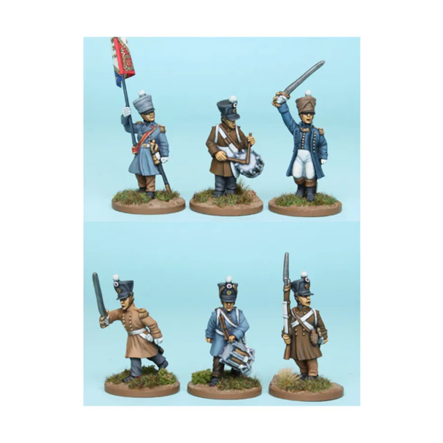 

Смешанное французское командование до 1812 г., шинель и кивер, наступление, Napoleonics - French (28mm) (Front Rank Miniatures)