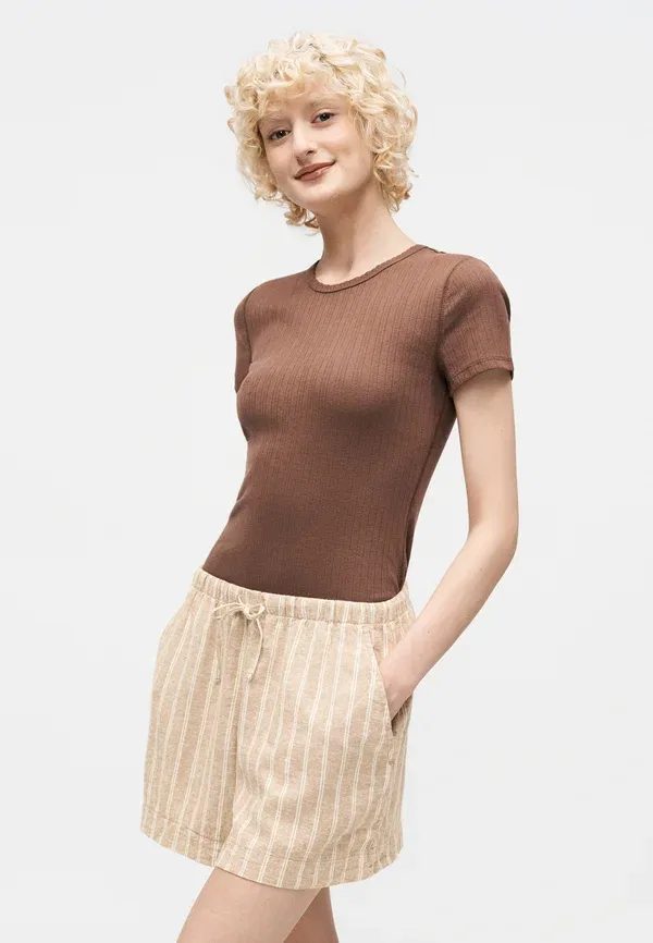 Шорты Gap Easy, цвет белый хаки — фото 4