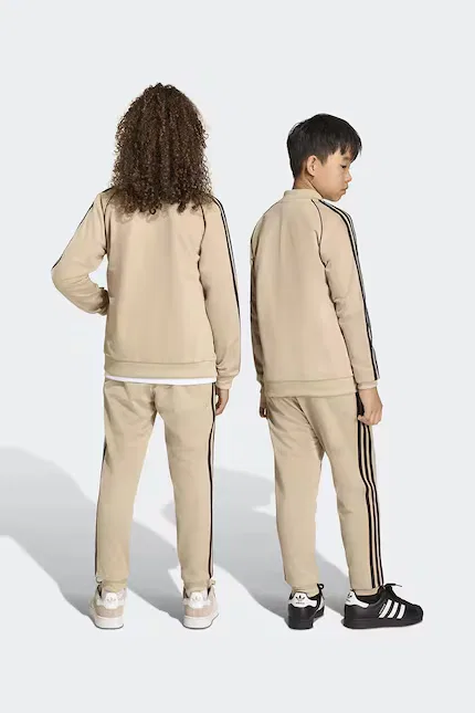 Спортивные штаны детские из полиэстера Adidas Originals, бежевый — фото 3