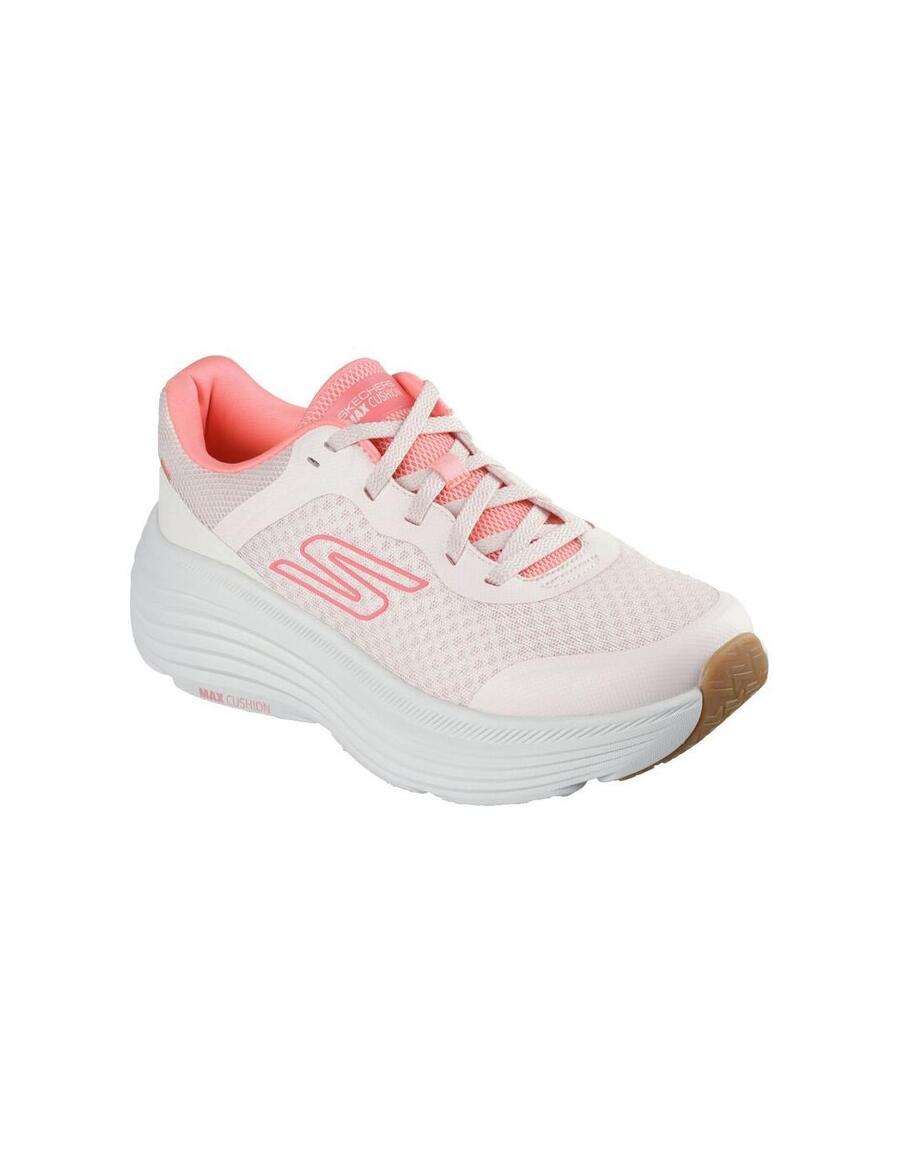 Женские кроссовки Skechers Max с амортизацией розового цвета. — фото 3