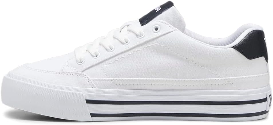 Мужские кеды PUMA Court Classic Vulc с шнуровкой для повседневной носки - белые — фото 3