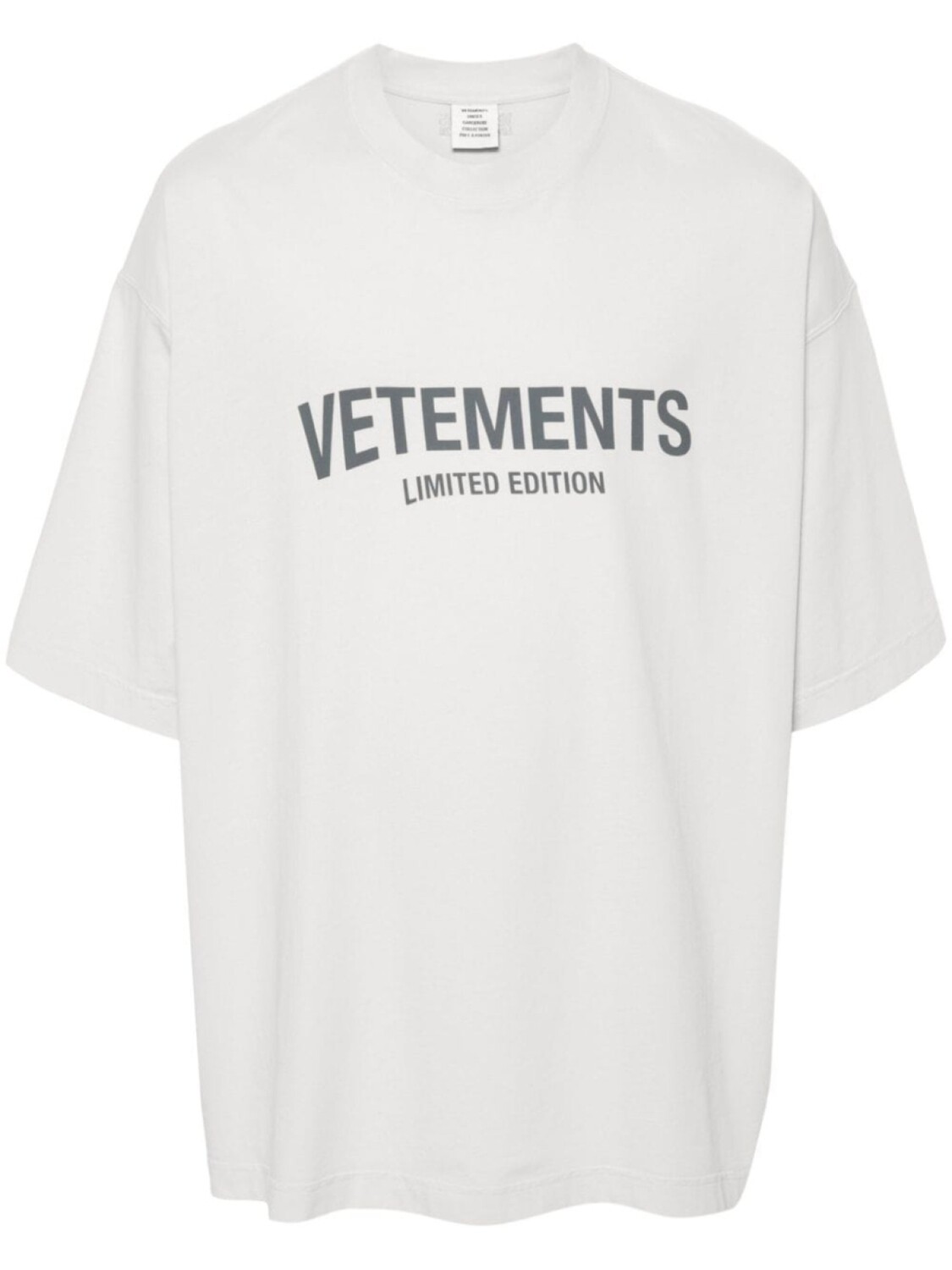 

VETEMENTS футболка с логотипом, серый