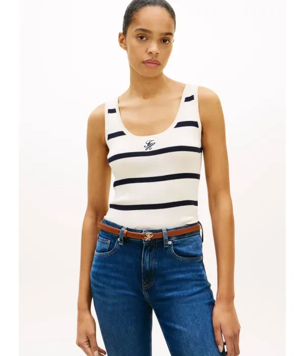 Топ slim fit Tommy Hilfiger, экрю