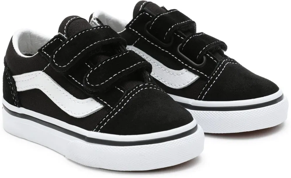 Кроссовки детские на липучке, Vans, черный