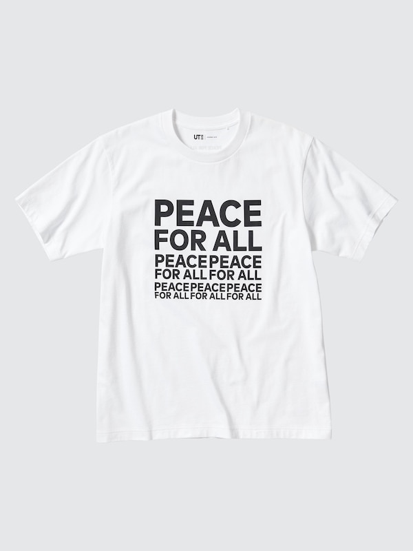 

Футболка с графическим рисунком peace for all кашива сато Uniqlo, белый