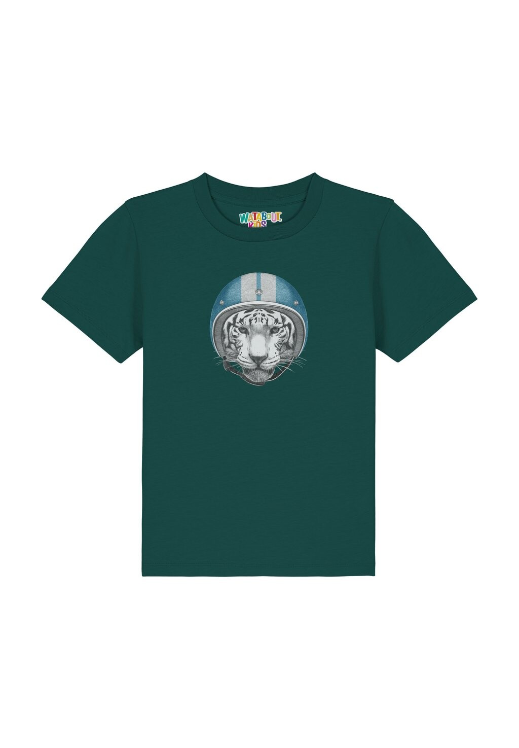 Принт на футболке Racing Tiger watapparel, темно-зеленый — фото 2