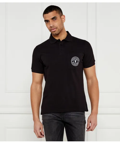 

Футболка поло Regular fit Versace Jeans Couture, черный