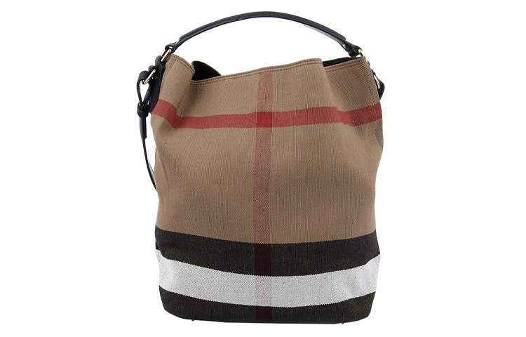 

Кожаная сумка-ведро, плечевая сумка, кроссбоди, женская сумка Burberry, basic set (bag+dust bag)