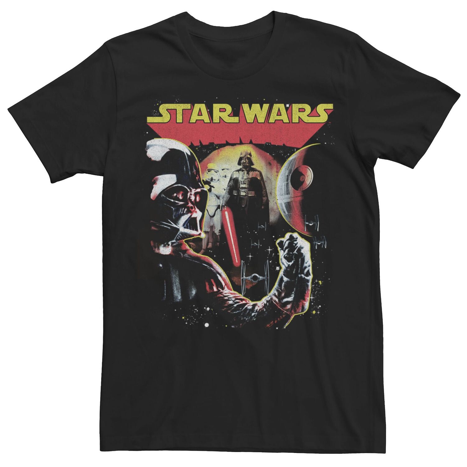

Мужская футболка с рисунком Дарта Вейдера и коллажем Star Wars