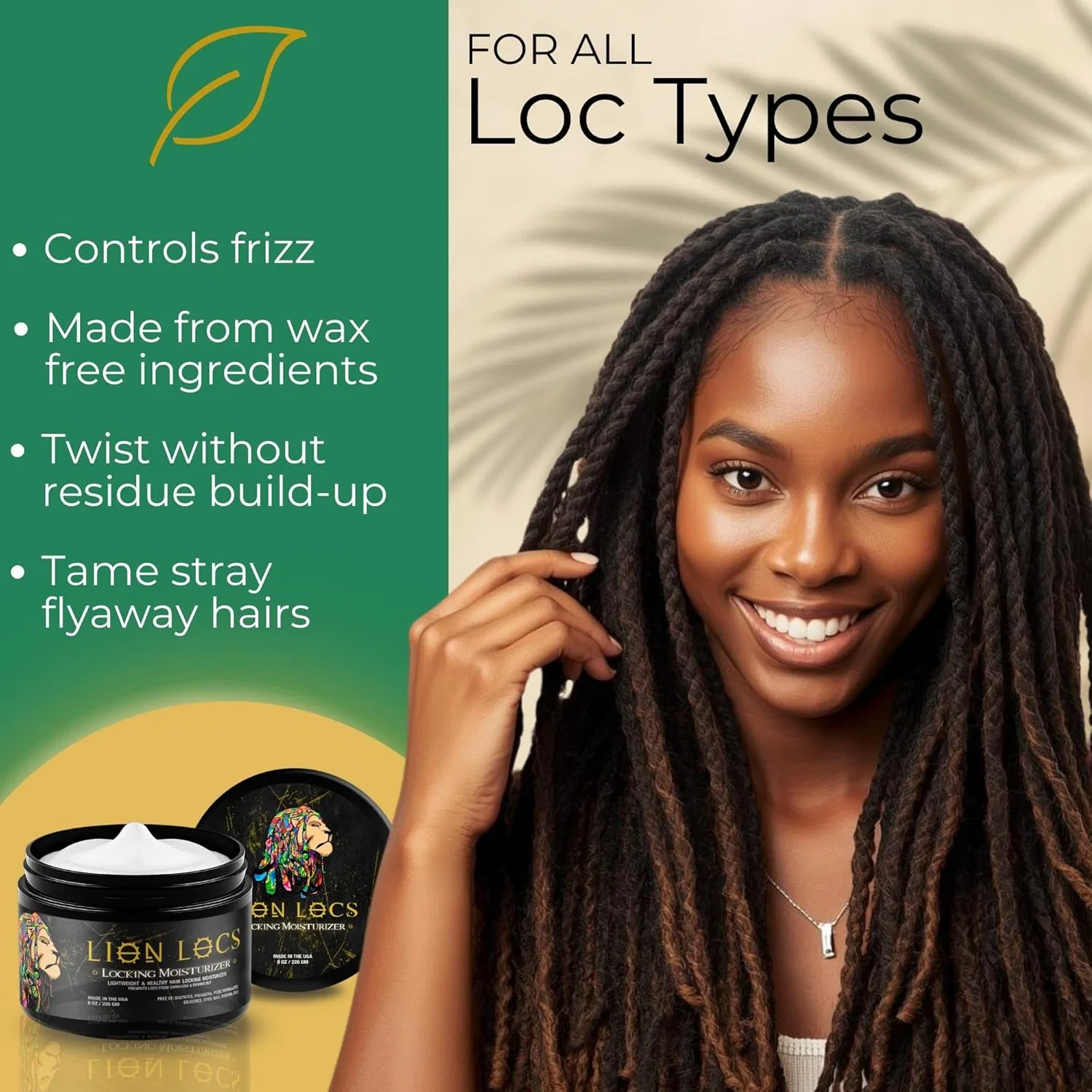 Гель-крем для дредов Dreadlock Gel Cream от Lion Locs Beard Gains — фото 3