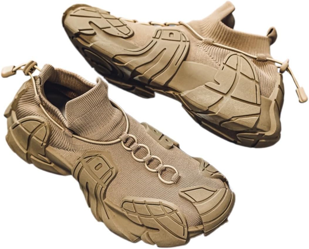 

Современные мужские кроссовки Y2K с высокой производительностью, прочным верхом из трикотажа и прочной резиновой подошвой для активного отдыха и повседневной носки Ctkvbmeoi, хаки