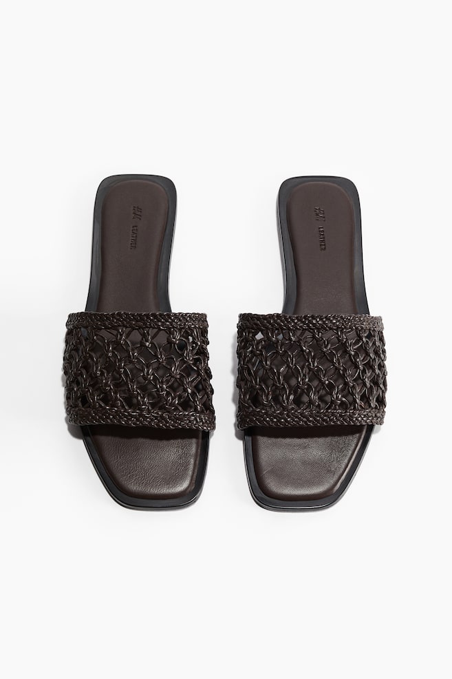 Кожаные сандалии H&M, коричневый