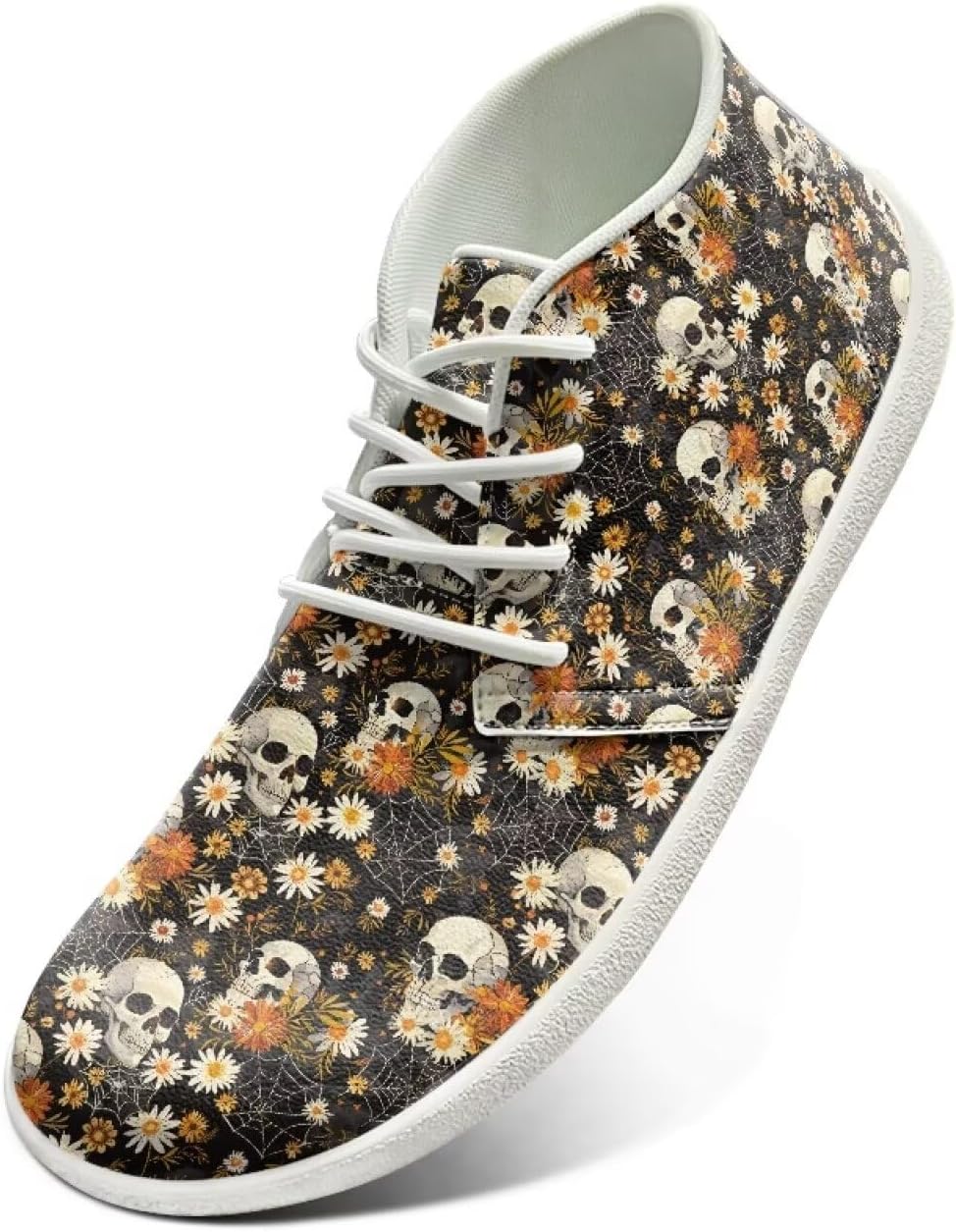 

Мужские босоножки Легкие удобные Широкие прогулочные туфли Без наклона Нескользящие Низкие повседневные спортивные кроссовки US 5-14 Qoiuvncy, Skull Spider Web