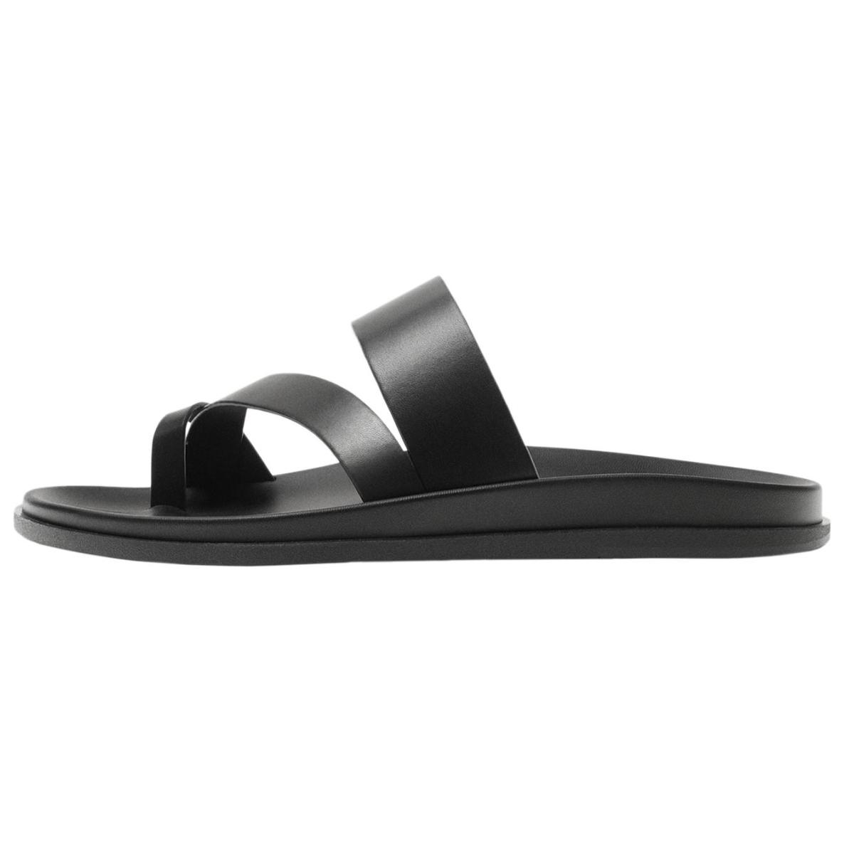 

ZARA Тапочки-слайды мужские, черные, противоскользящие