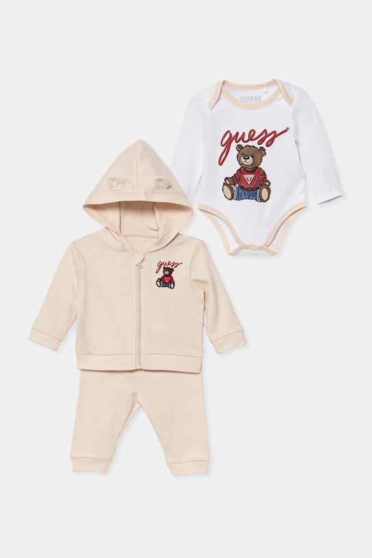 

Комплект для новорожденного 3 предмета Guess, бежевый