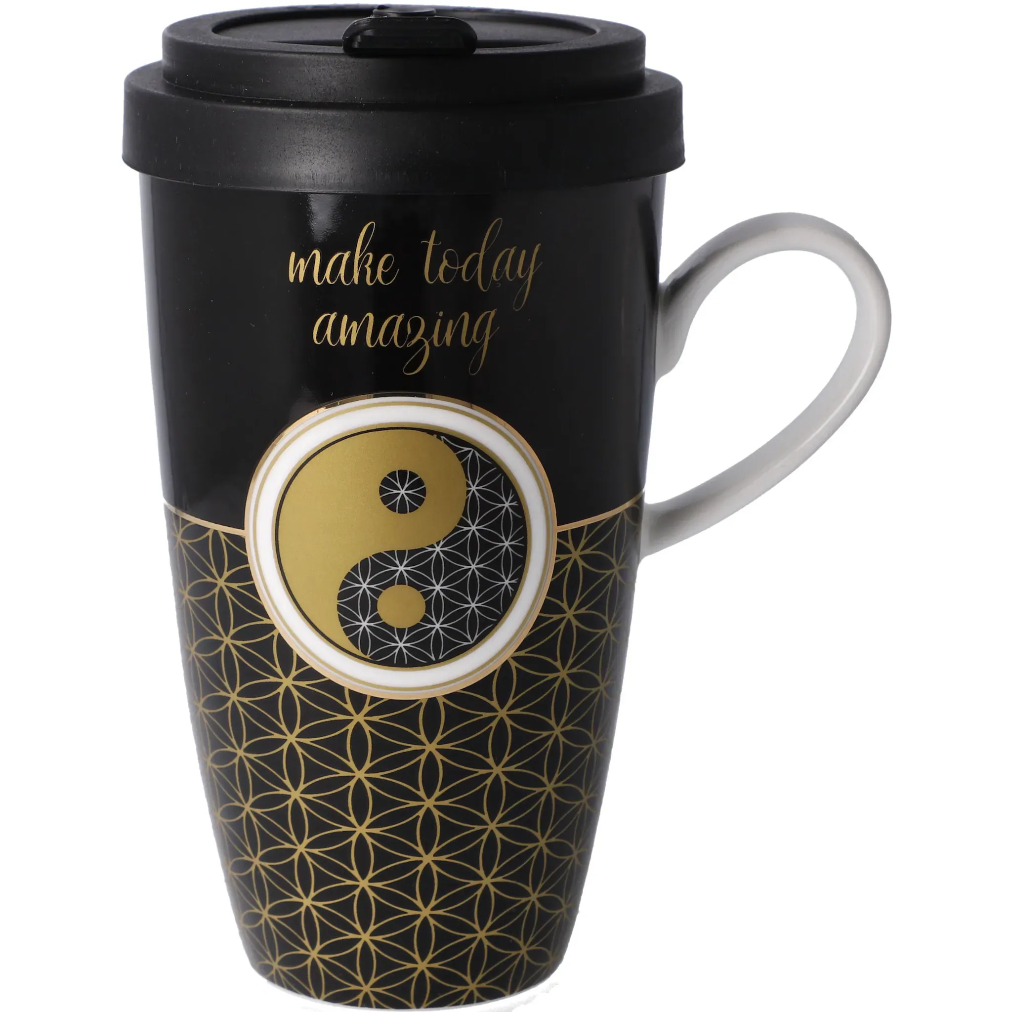 

Чашка Goebel Coffee To Go «Лотос - «Инь Ян черный»», (2 шт.), со съемной крышкой, 500 мл