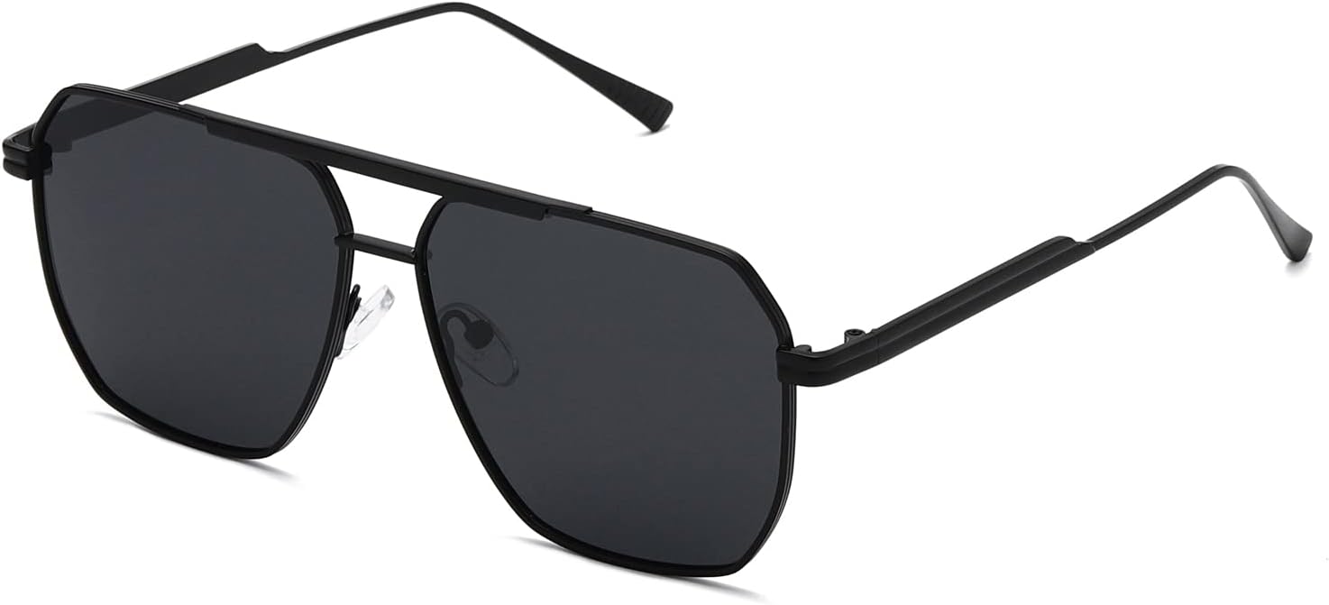 

Солнцезащитные очки MASDUN Retro Oversized Square Polarized для женщин и мужчин, винтажные, с защитой от УФ-излучения UV400, классические металлические, Black Green Tawny Gray Yellow