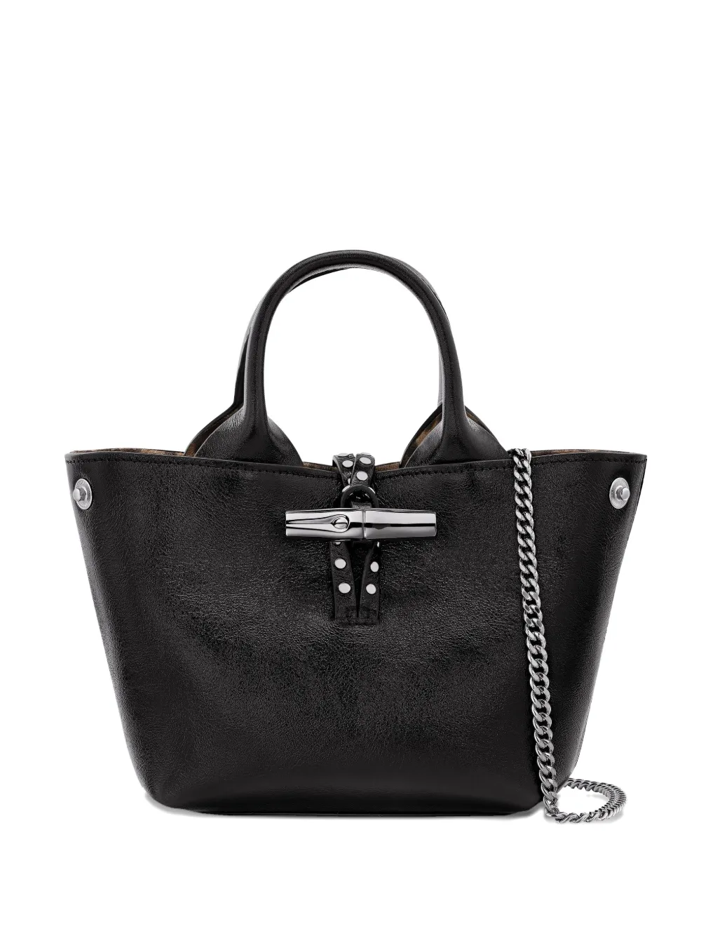 

Мини-сумка Le Roseau с заклепками Longchamp, черный