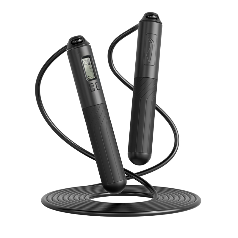 

Скакалка pvc, steel wire, abs, silicone фитнес-тренировки для подростков 2,8 м LINING, черный