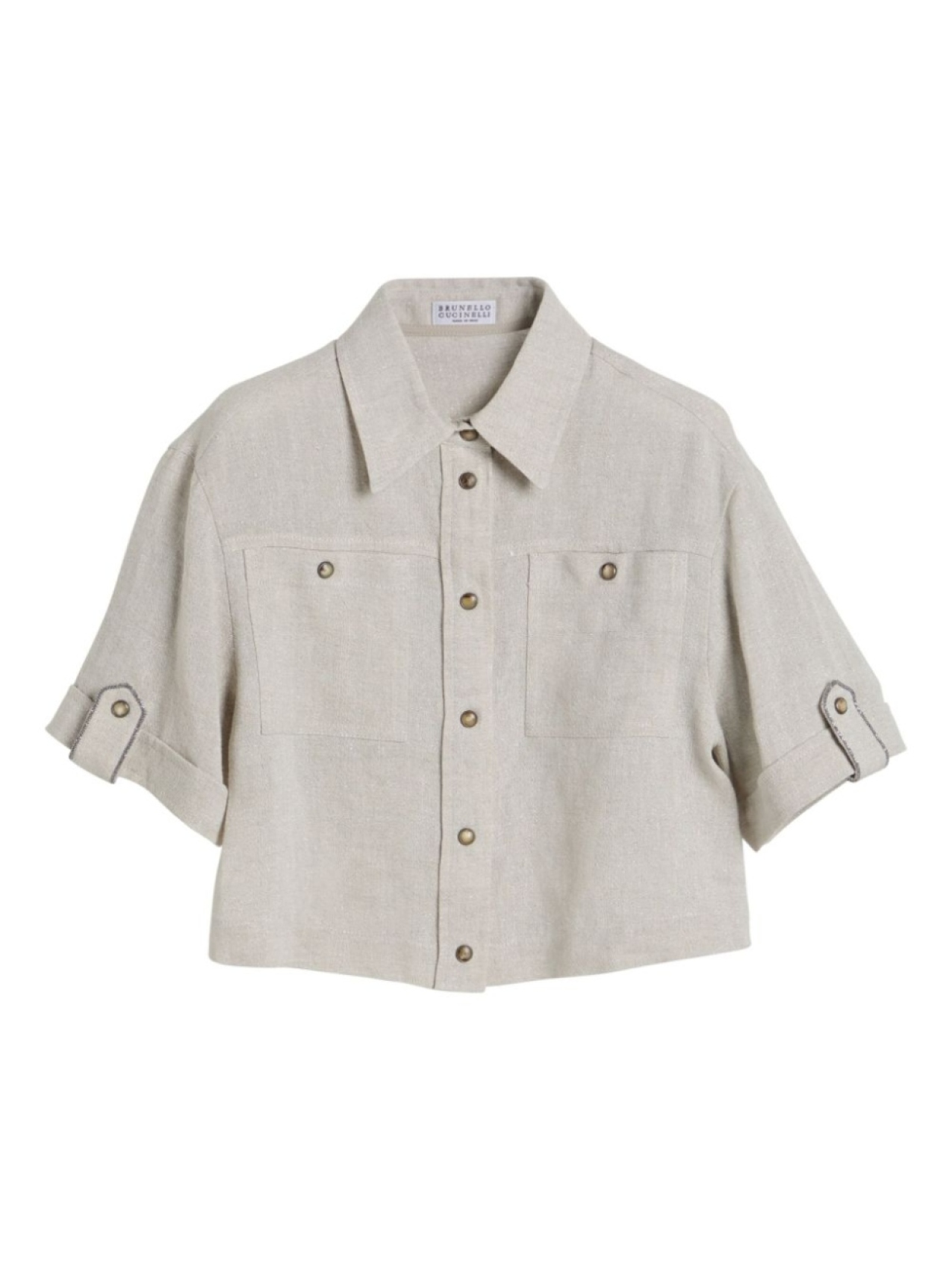 

Brunello Cucinelli Kids рубашка с блестками, нейтральный