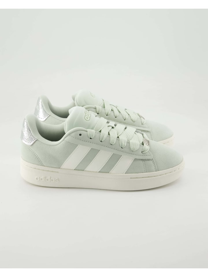 Кроссовки на шнуровке adidas, зеленый — фото 2