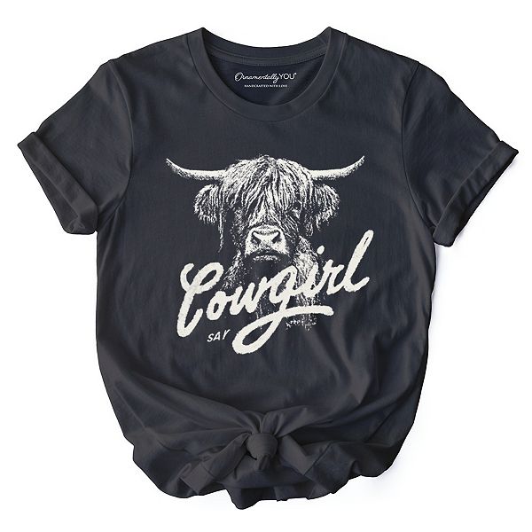 

Футболка с принтом в стиле вестерн Highland cow Ornamentallyyou, Dark Gray