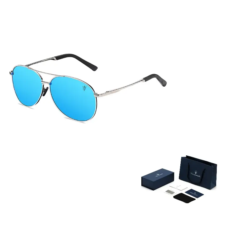 

Авиаторские солнцезащитные очки для мужчин plate and metal tr90 Maserati