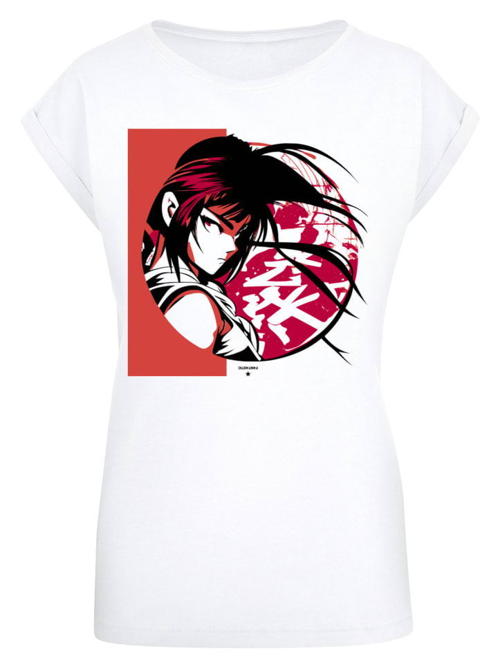 

Футболка с удлиненными плечами Manga Girl Japan белого цвета F4NT4STIC, Белый, Футболка с удлиненными плечами Manga Girl Japan белого цвета F4NT4STIC