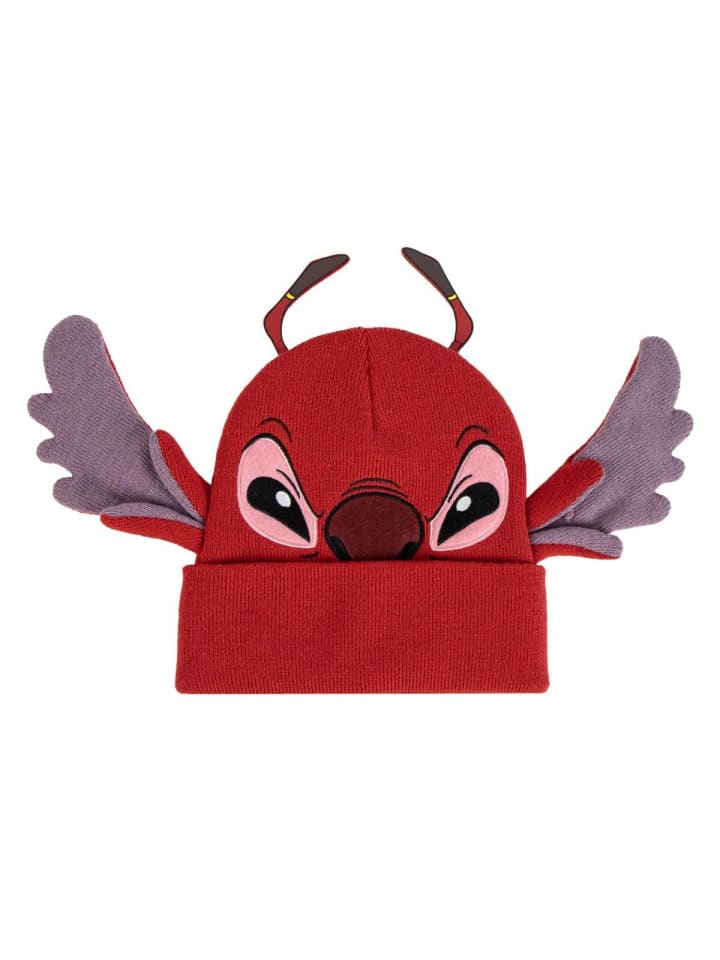 

Детская зимняя шапка-бини с изображением Стича из мультфильма Диснея Disney, красный