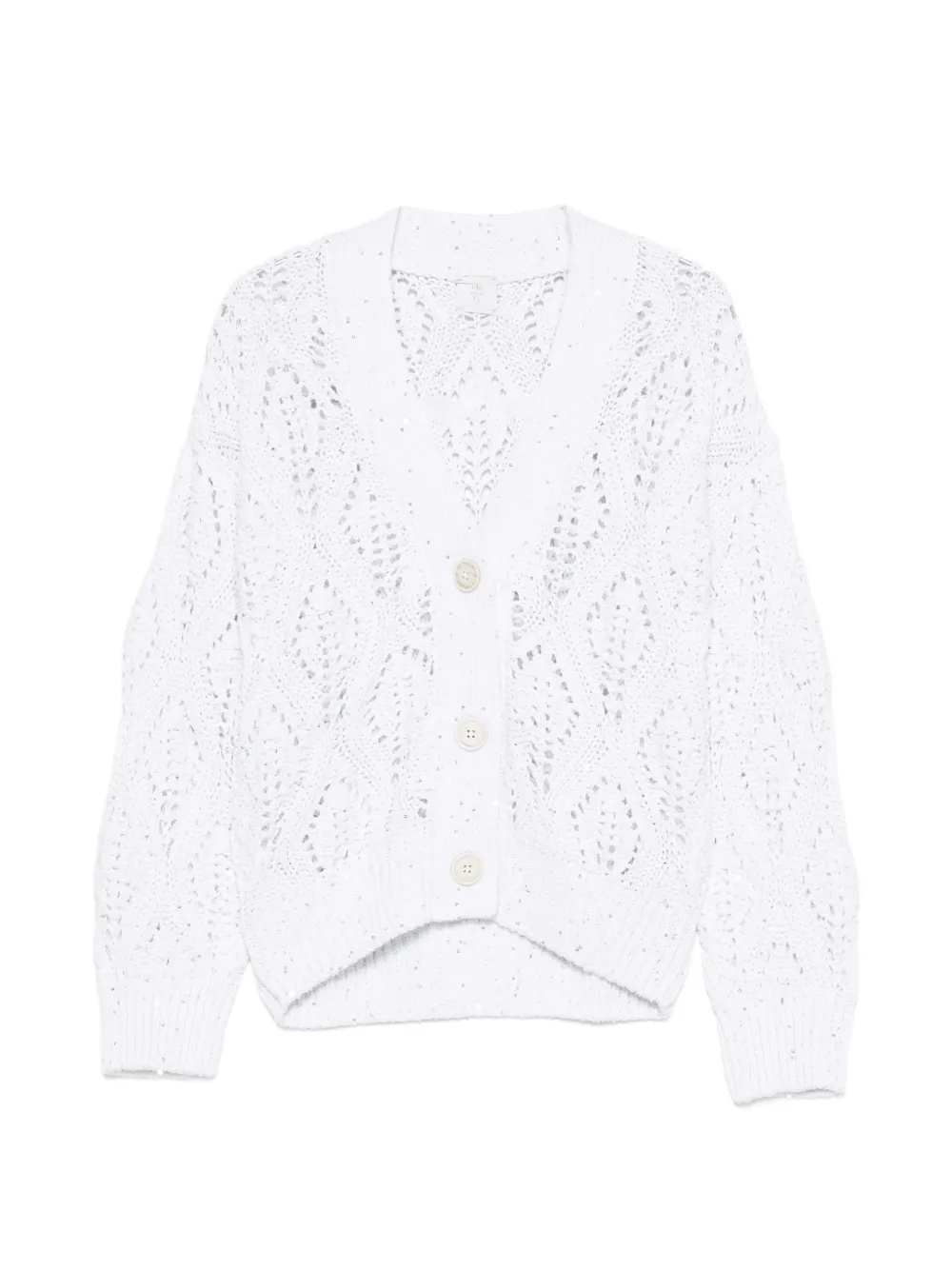

Вязаный кардиган на пуговицах Eleventy, белый