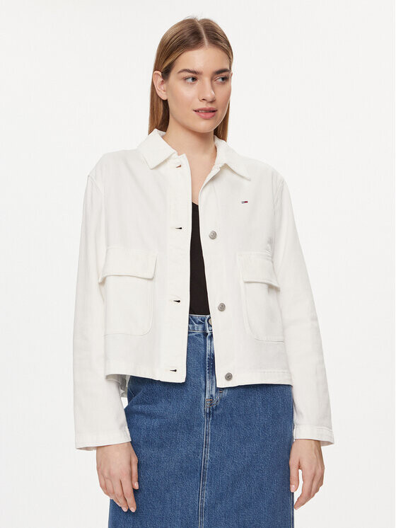 

Джинсовая куртка стандартного кроя Tommy Jeans, белый