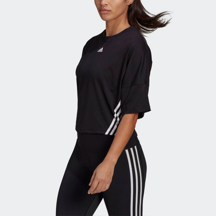 Женский черный топ Adidas — фото 3