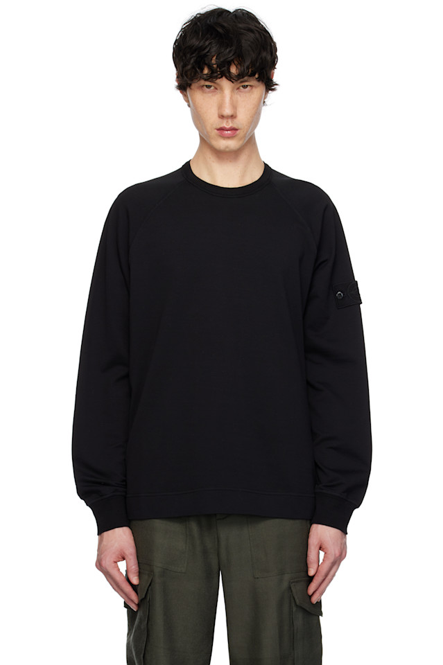 

Свитшот с покраской в готовом виде Stone Island, черный