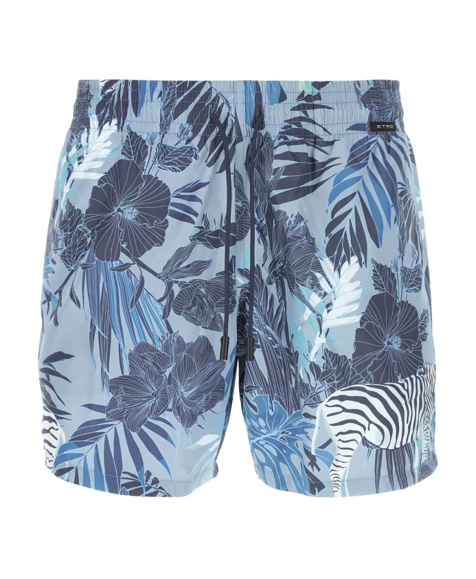 

Плавки-Шорты с цветочным узором и завязками. Etro, синий