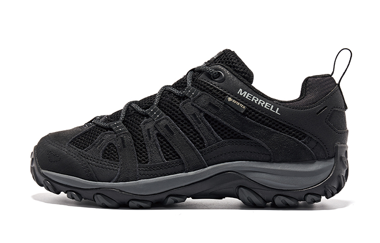 

MERRELL Амортизирующие нескользящие водонепроницаемые дышащие низкие кроссовки для активного отдыха мужские черные, цвет Black