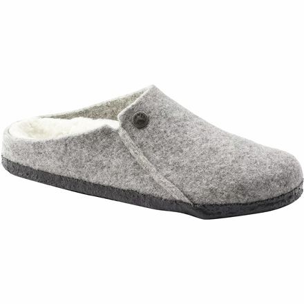 Zermatt Узкие тапочки на овчинной подкладке женские Birkenstock, цвет Light Gray/Natural Wool