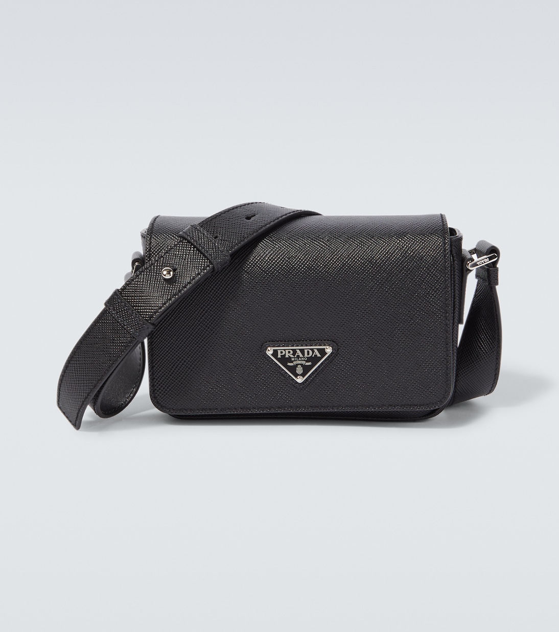 

Сумка через плечо из кожи Saffiano с логотипом Prada, черный