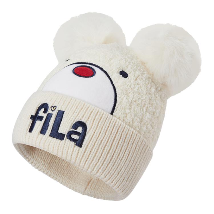 

FILA Вязаная шапка из полиамида, эластана, акрила и полиэстера для детей в цвете белый/фиолетовый