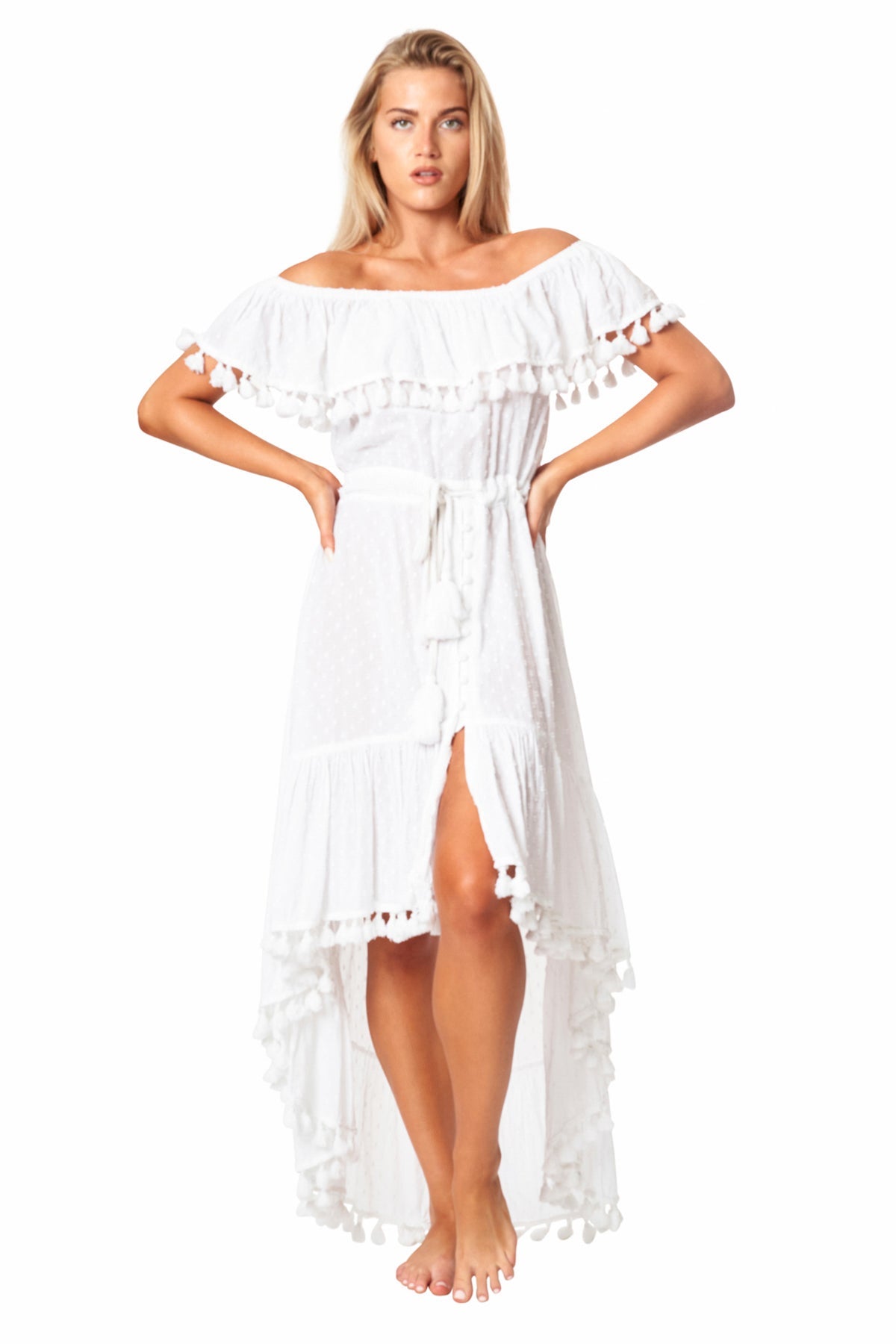

Платье Irene с открытыми плечами и оборками La Moda Clothing, цвет multi