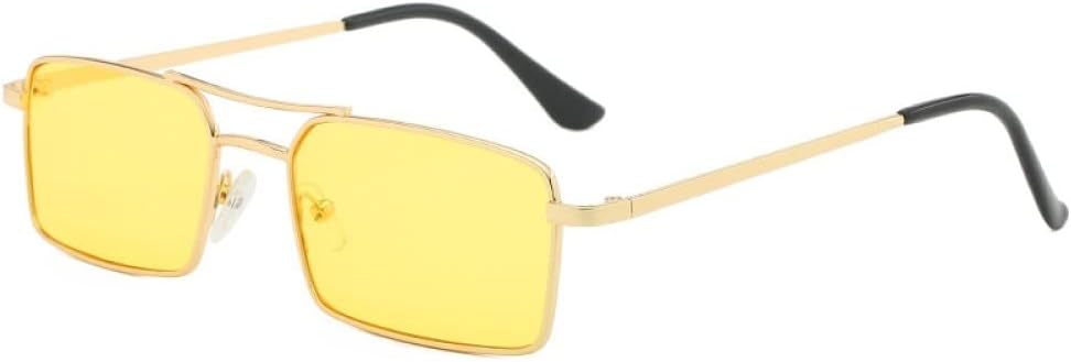 

Ретро солнцезащитные очки для женщин, очки в стиле стимпанк, металлические солнцезащитные очки, винтажные зеркальные очки с защитой от УФ-излучения UV400 generic, Gold Yellow