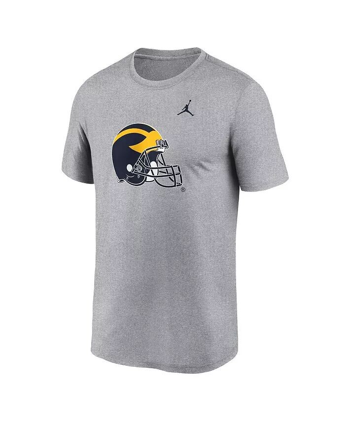 Футболка мужская Heather Grey Michigan Wolverines Primetime Legend с альтернативным логотипом Jordan — фото 3