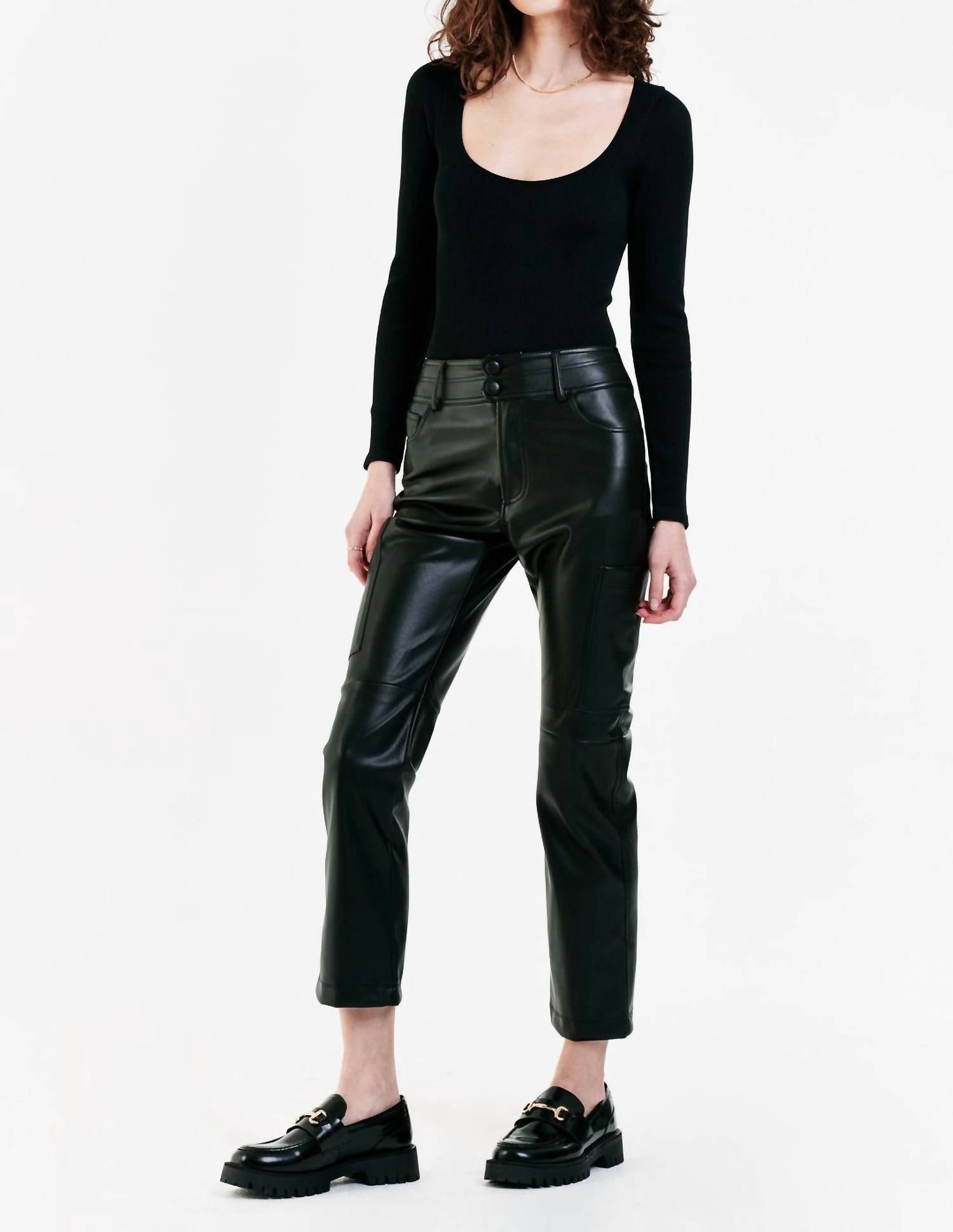 

Брюки Brooklyn High Rise Slim Straight черного цвета DEAR JOHN DENIM