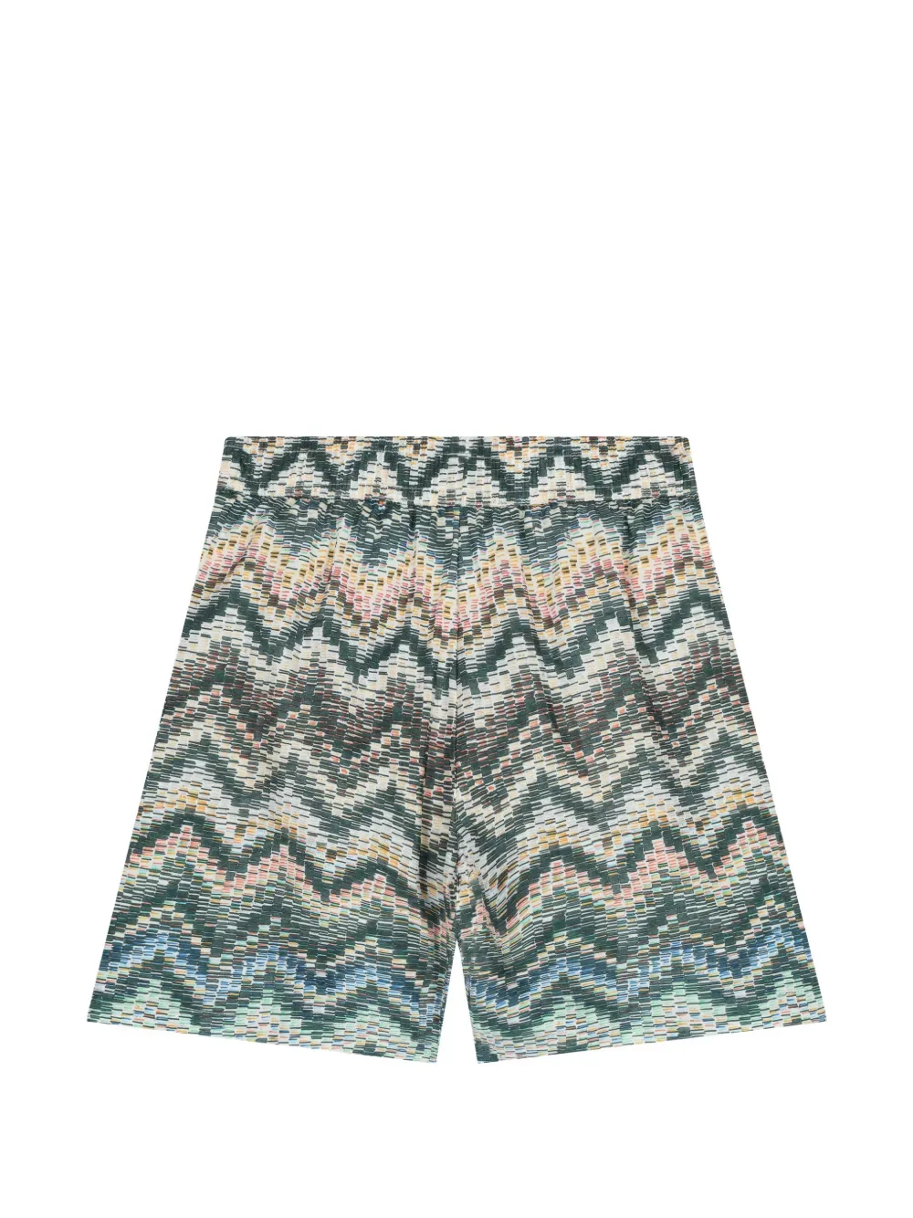 Плавки-шорты с зигзагообразным узором Missoni Kids, зеленый — фото 2